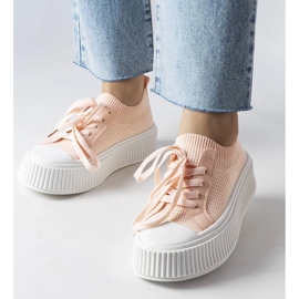 D/GMR Baskets en tissu rose sur la plateforme Mallus 1