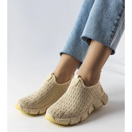 D/GMR Baskets de sport à enfiler beige clair Obenor 2