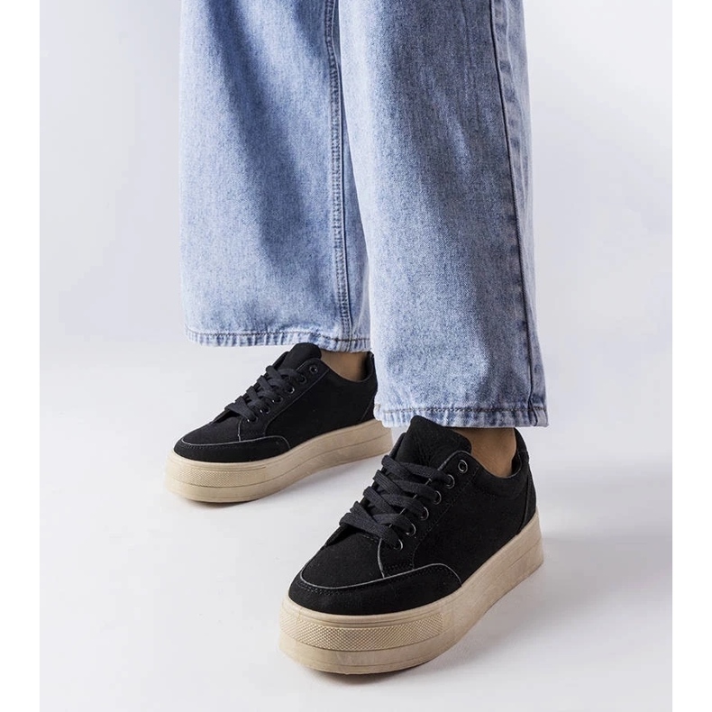 D/GMR Baskets noires sur la plateforme Amathymes le noir 1