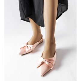 D/GMR Ballerines à talon ouvert Longhena roses 1