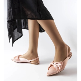 D/GMR Ballerines à talon ouvert Longhena roses 3