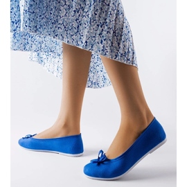 D/GMR Ballerines en tissu bleu Gendron 1