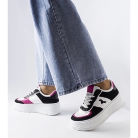 D/GMR Baskets plateformes noires et roses Gidle 2