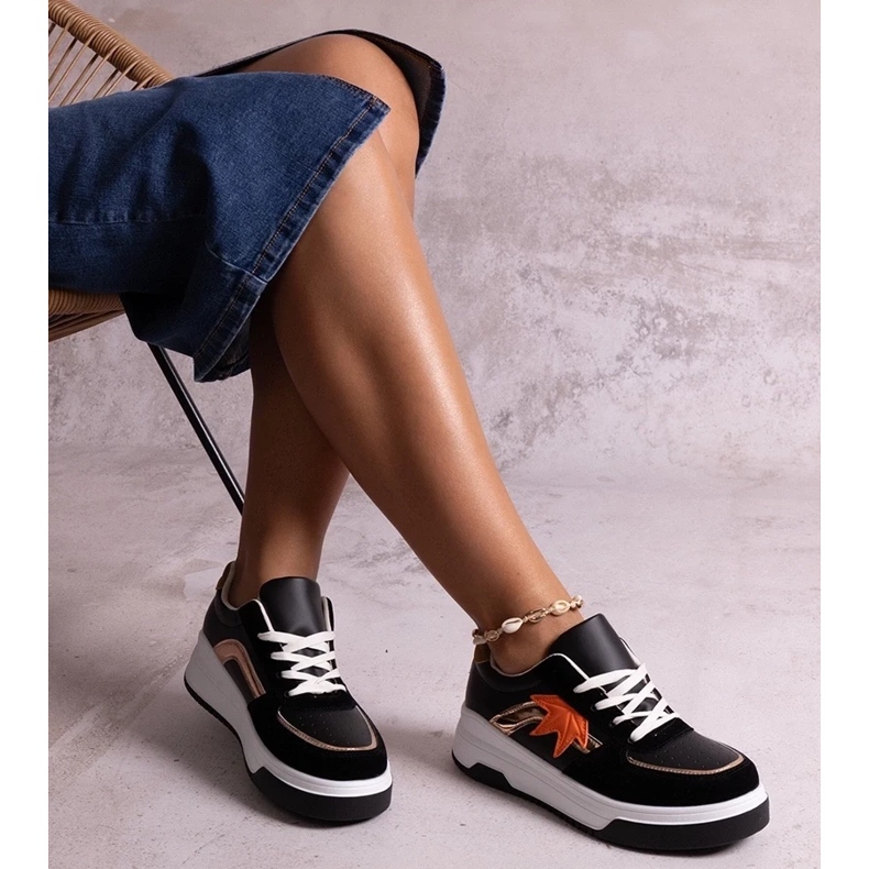 D/GMR Baskets en daim écologique noires Kollins le noir 2