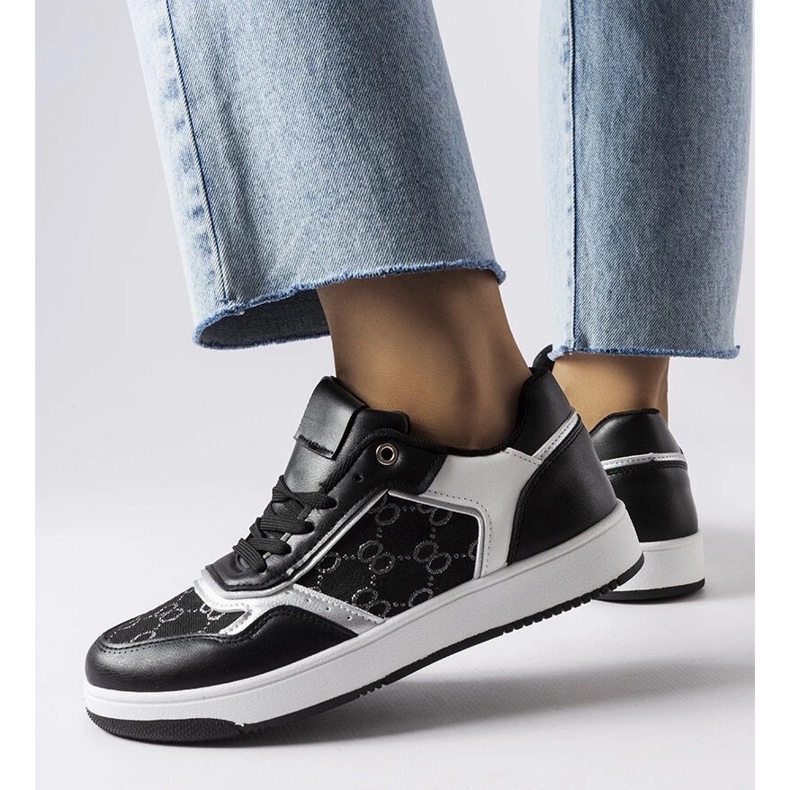 D/GMR Baskets noires ornées du monogramme Isidor 1