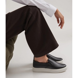 Towns Baskets slip-on ajourées noires le noir 2