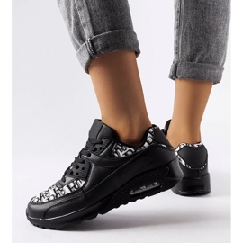 D/GMR Baskets noires avec empiècement à motifs de Brattiro le noir 3