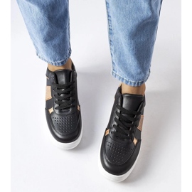 D/GMR Baskets de sport noires et dorées de Parme 2