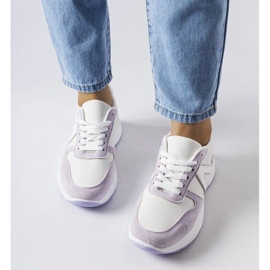 D/GMR Baskets de sport blanches et violettes de Tornano 1