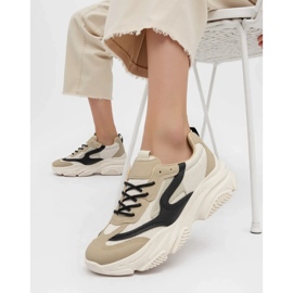 Baskets noires Zenna pour femmes beige 1