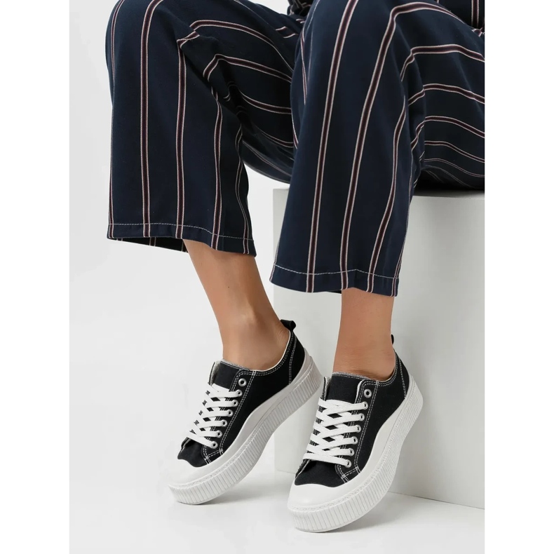 Baskets féminines noires le noir 2