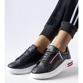 D/GMR Baskets Anaunia noires à semelle blanche le noir 2