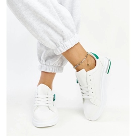 D/GMR Baskets blanches avec empiècements verts Anaunia 4