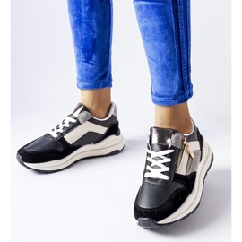 D/GMR Baskets Cecchi blanches et noires le noir 1