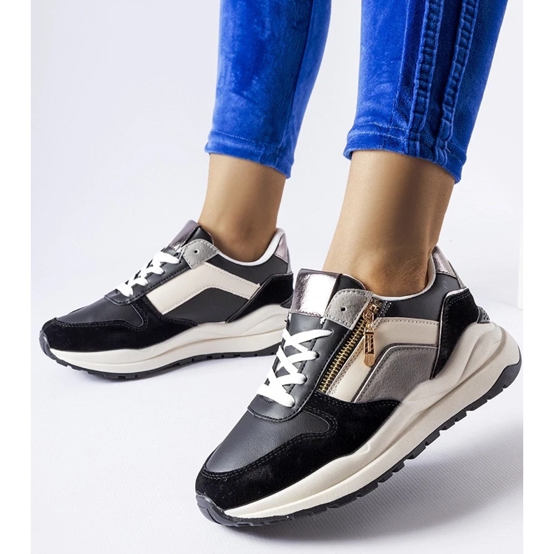 D/GMR Baskets Cecchi blanches et noires le noir 2