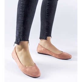 D/GMR Ballerines Jules en éco-daim rose foncé 1