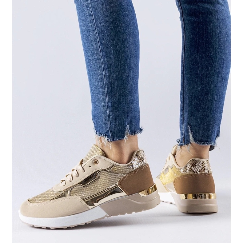 D/GMR Baskets beiges à paillettes de Roganzuolo 2