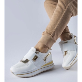 D/GMR Baskets slip-on blanches avec plateforme Sages 1