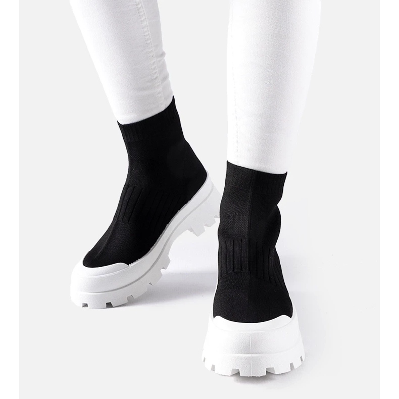 D/GMR Baskets noires à tige souple Varden le noir 2 D/GMR Baskets noires à tige souple Varden le noir 2