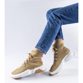 D/GMR Baskets montantes Sanschagrin beige foncé 2