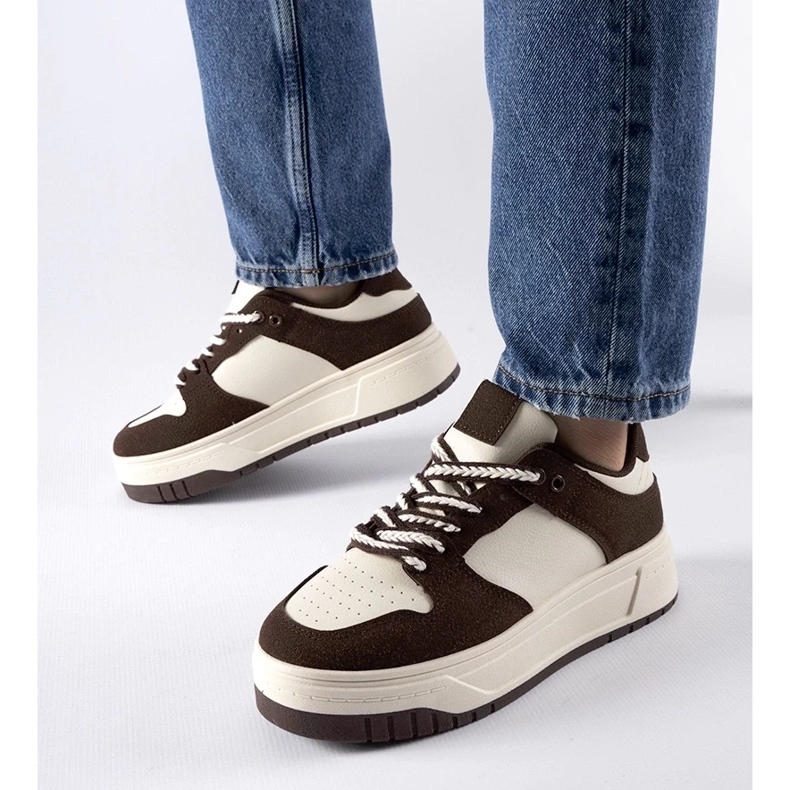 D/GMR Baskets marron sur la plateforme Crim brun 1