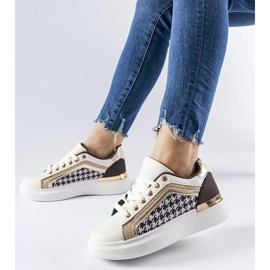 D/GMR Baskets Briercliff à paillettes marron et beige brun 1