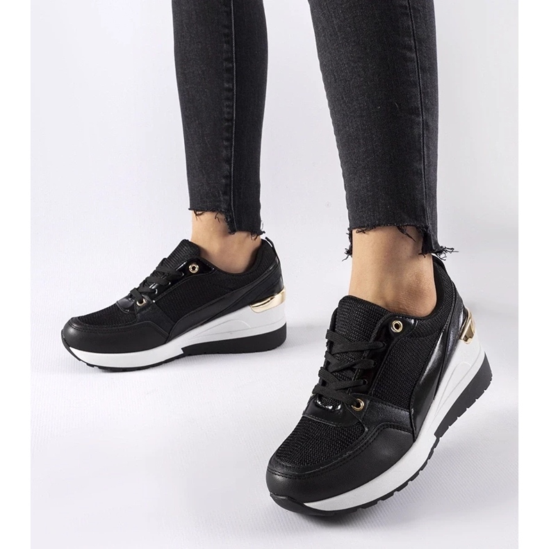 D/GMR Baskets compensées Gauvin noires le noir 1