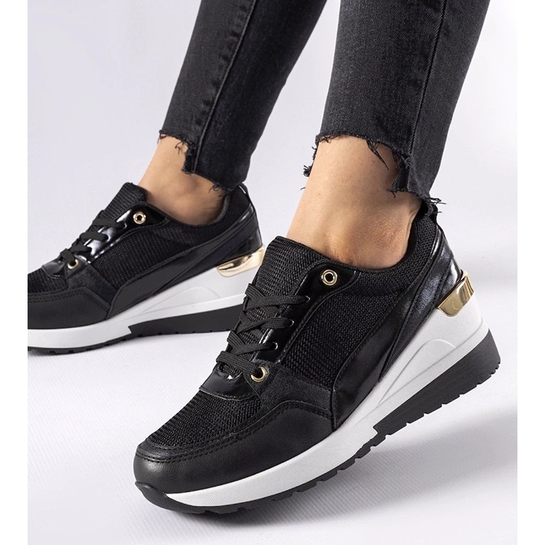 D/GMR Baskets compensées Gauvin noires le noir 2