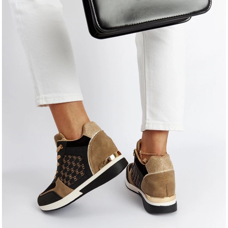 D/GMR Baskets compensées Chestnut noires le noir 2