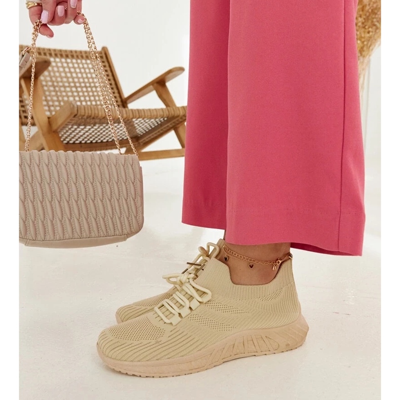 D/GMR Baskets en tissu beige par Ornella 2