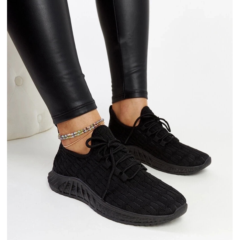 D/GMR Baskets Milena en tissu noir 1