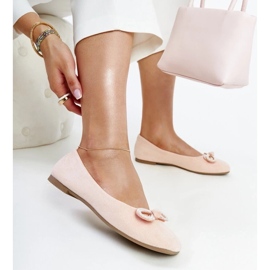 D/GMR Ballerines rose clair à nœud Gaillou 1