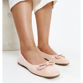 D/GMR Ballerines rose clair à nœud Gaillou 2