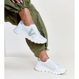 D/GMR Baskets ajourées en cuir blanc Vinceza blanche 3