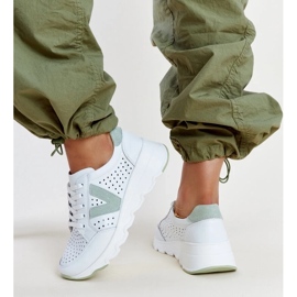 D/GMR Baskets ajourées en cuir blanc Vinceza blanche 5