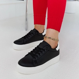 D/GMR Baskets en noir et blanc sur une semelle épaisse Ruta 1