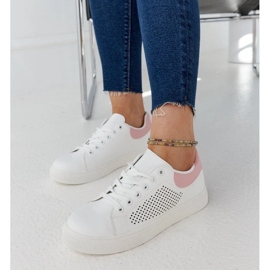 D/GMR Baskets Semhar blancs et roses blancs et roses blanche 2 D/GMR Baskets Semhar blancs et roses blancs et roses blanche 2