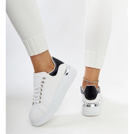 D/GMR Chaussures de sport blanches avec empiècement Meriana noir 2