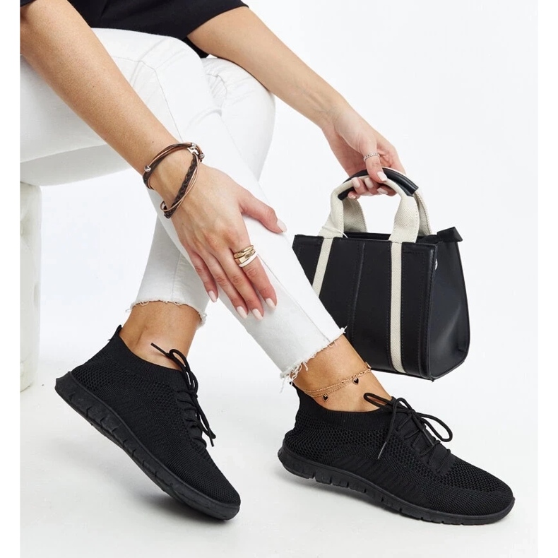 D/GMR Baskets Zahira en tissu noir 2