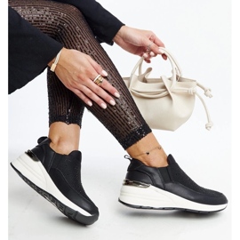 D/GMR Baskets de coin noir avec zircons et éléments dorés Ashleey le noir 1