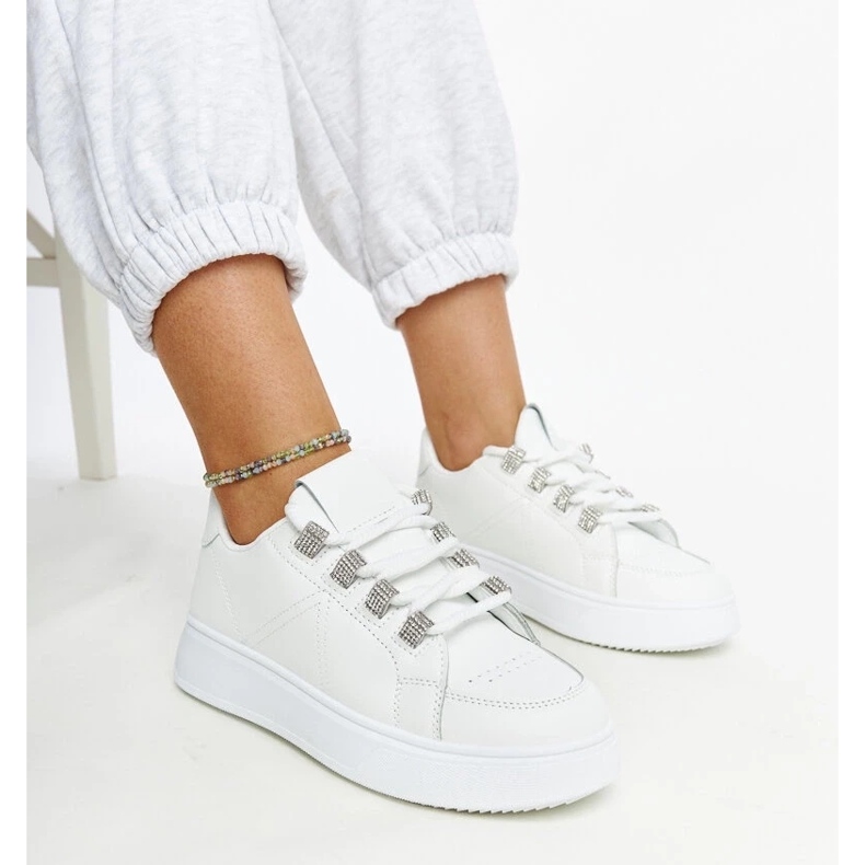 D/GMR Baskets blanches à semelle épaisse Walida 2