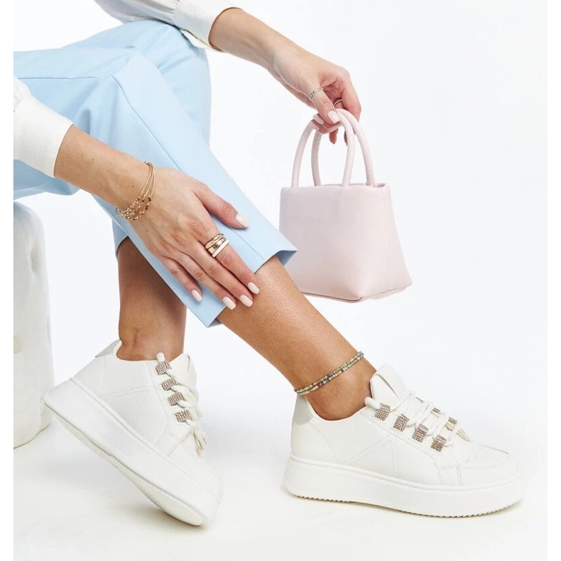 D/GMR Baskets beiges à semelle épaisse Walida 2