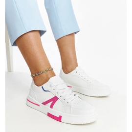 D/GMR Baskets blanches avec zorica rose 1