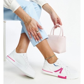 D/GMR Baskets blanches avec zorica rose 2