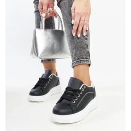 D/GMR Baskets noires avec strass décoratifs Perica le noir 2