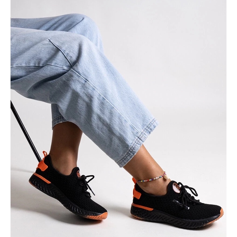 Baskets femme Cross Jeans en tissu noir le noir 2