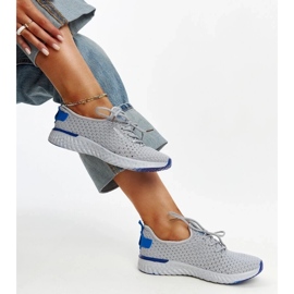 Baskets femme Cross Jeans en tissu gris 1