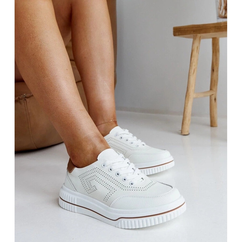 Baskets en cuir beige Rushd 2