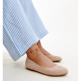 Ballerines beiges en éco-daim Jala 4