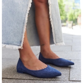 Ballerines Mays à bout pointu bleu 2